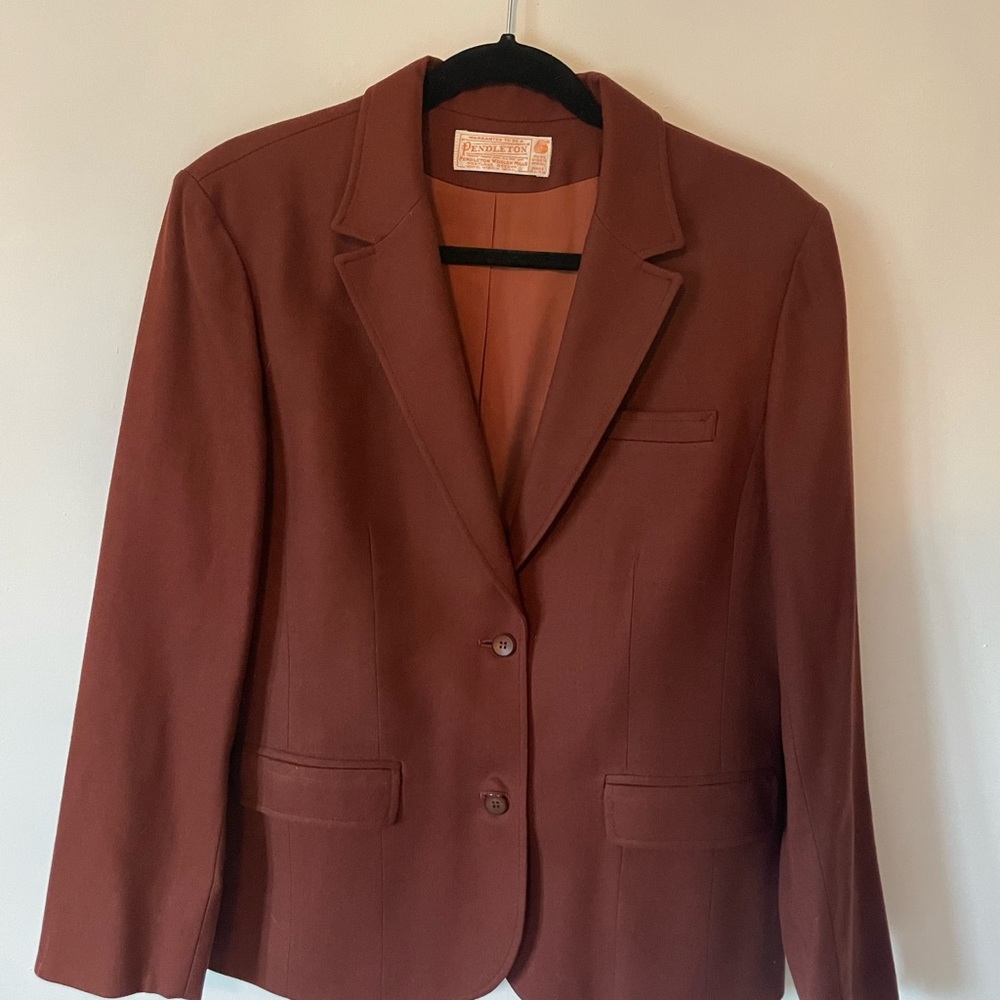 Vintage Pendleton 100% Wool Blazer - Size 10-12 - Classic Polished